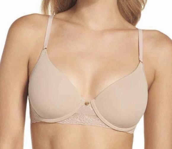 Natori Other - Natori Bliss Perfection Contour Beige Underwire Bra Women's Size 38C (AX14)